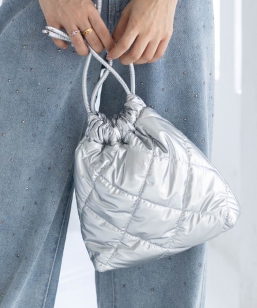 clear（クリア）の「キルティング巾着ショルダーバッグ（ショルダー