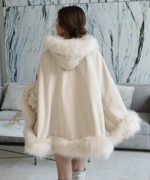 ZOZO限定】フードファーケープコート（その他アウター）｜ROYAL PARTY