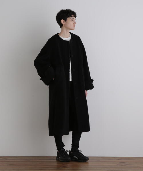 セール】《LE PHIL SPORTS》ボアパイルロングコート（ノーカラーコート