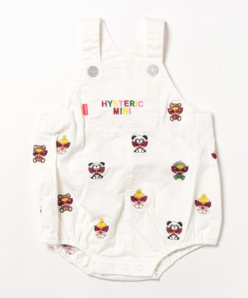 HYSTERIC MINI（ヒステリックミニ）の「DENIM パネル刺繍 サロペット