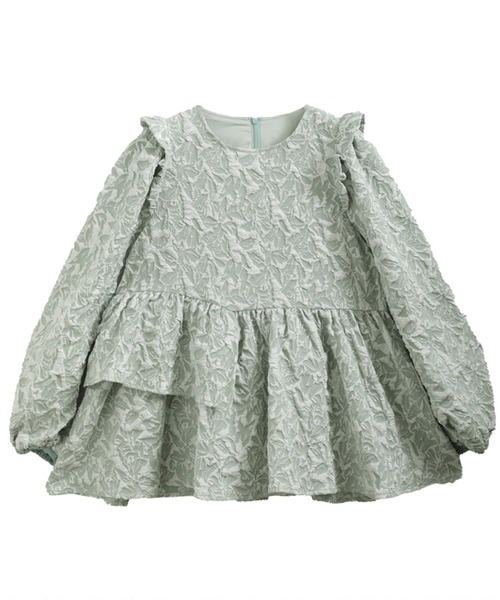 アシンメトリーフリルジャガードトップス（その他トップス）｜Fit more