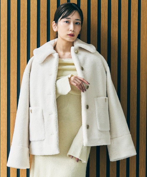 FRAY I.D（フレイアイディー）の「ECOPELステンカラーファーコート