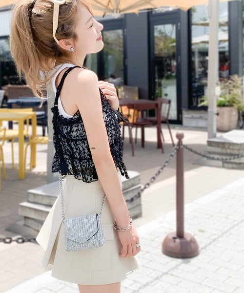 セール】コーディネートに鮮度を加える。フラワー刺繍チュールリボン