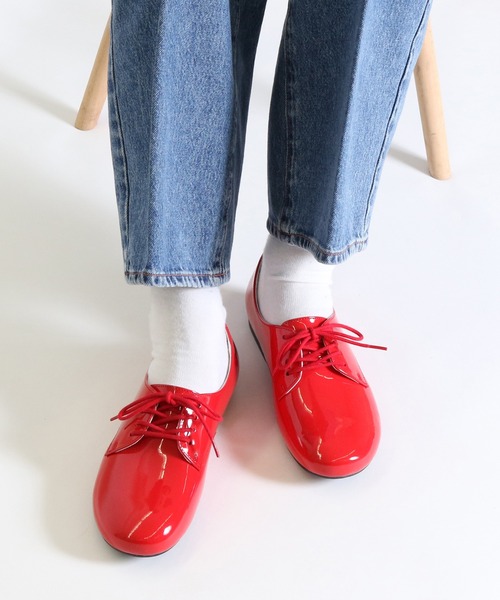 セール】□SAUNDERS/ソーンダース ナチュラルレザーパテント パテント