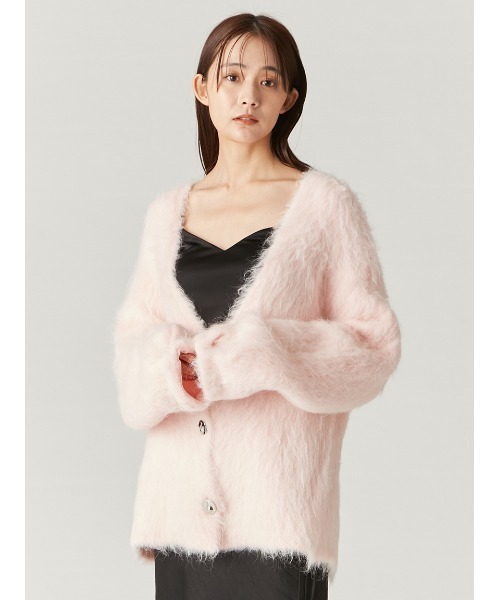 FRAY I.D（フレイアイディー）の「ダブルフェイスシャギーカーディガン