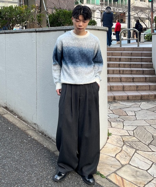 Wool blend gradation knit / ウールブレンドグラデーションニット