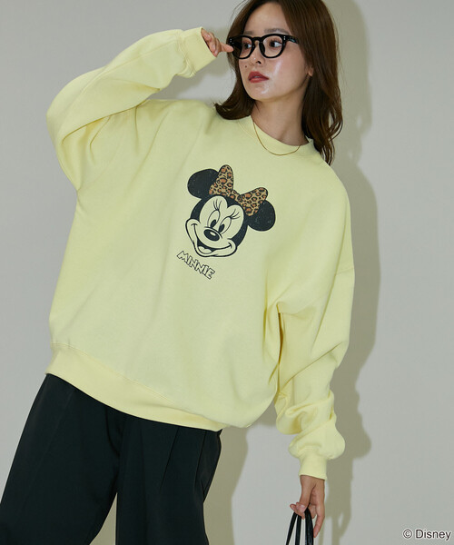 セール】PUBLUX/パブリュクス 別注 MINNIE MOUSE GRAPHIC SWEAT/ミニー