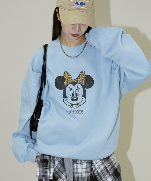 セール】PUBLUX/パブリュクス 別注 MINNIE MOUSE GRAPHIC SWEAT/ミニー