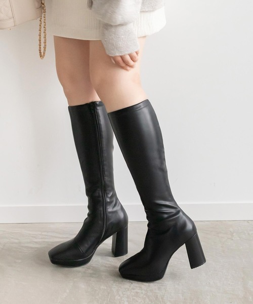 晴雨兼用 ボリュームソールロングブーツ（ブーツ）｜RANDA（ランダ）の