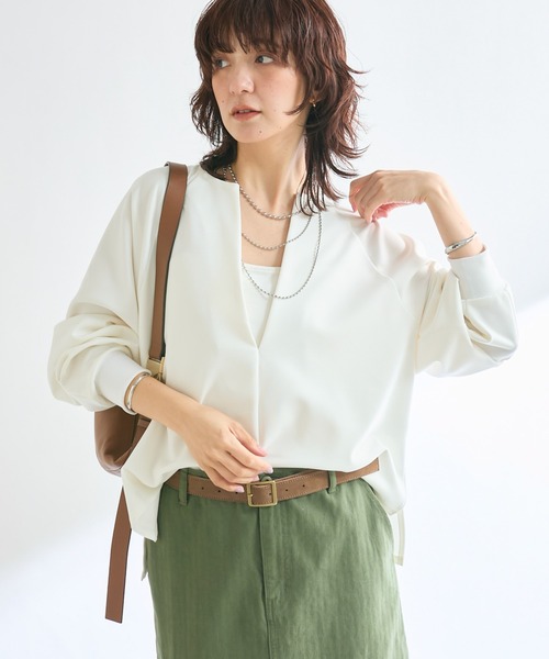 RIVE DROITE（リヴドロワ）の「【オンオフ着れる】キーネック