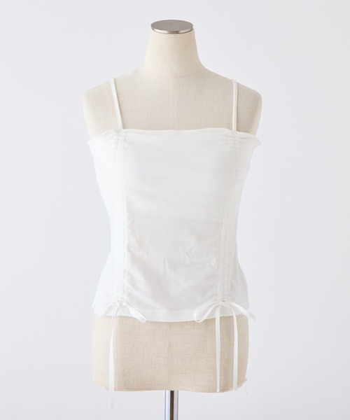 カップ付きドロストキャミソール（キャミソール）｜one after another