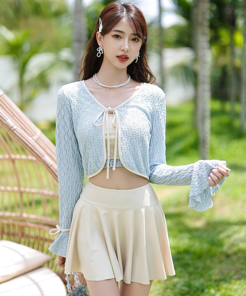 TeddyShop（テディショップ）の「レディース水着 小花柄ボレロ+フリル