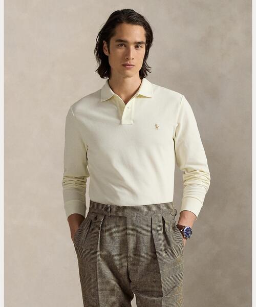 カスタム スリム ロングスリーブ ポロシャツ（ポロシャツ）｜POLO