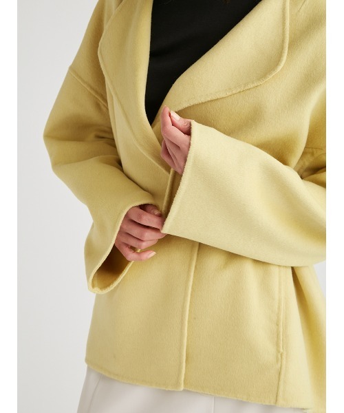 CELFORD（セルフォード）の「ミドル丈リバーコート（ノーカラーコート