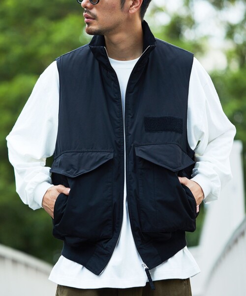 セール】HINSON/ヒンソン ミリタリー 中綿ベスト/フルジップ（ベスト