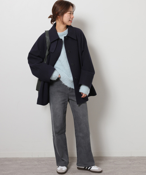 追加》尾州ウールスーパー100Aラインコート（ステンカラーコート