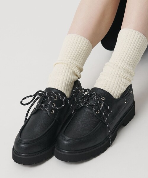 3WAY デッキシューズ ブラック（モカシン/デッキシューズ