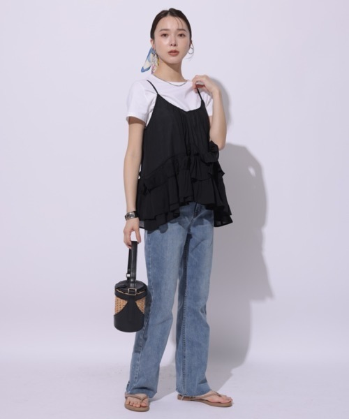 Mystrada（マイストラーダ）の「フリルティアードキャミ（シャツ