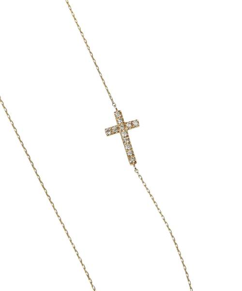 EIMY ISTOIRE（エイミーイストワール）の「K10ダイヤクロスネックレス