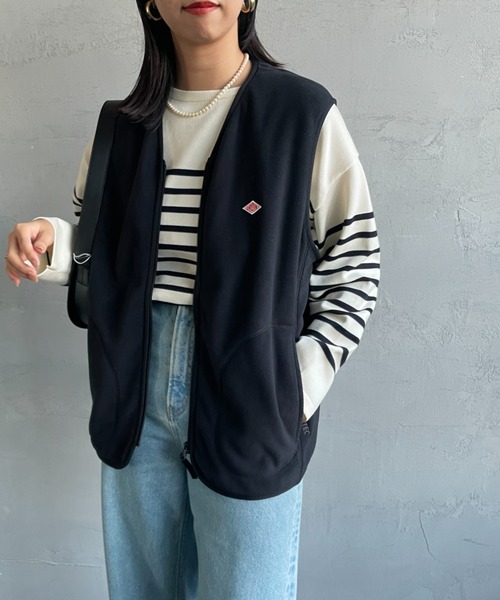 DANTON/ダントン] ポーラテックフリース Vネックベスト（ベスト