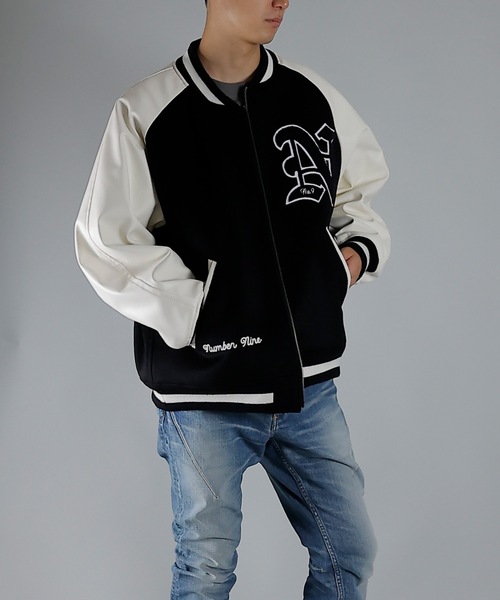 NUMBER (N)INE（ナンバーナイン）の「WOOL RAGLAN STADIUM JACKET-W