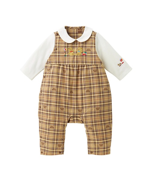 ミキハウスチェックのカバーオール（ロンパース）｜MIKI HOUSE