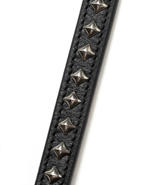 CALEE（キャリー）の「CALEE/キャリー STUDS LEATHER LONG KEY RING