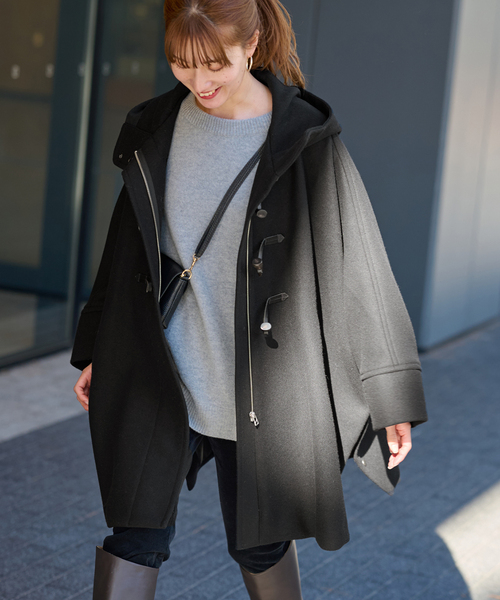 FRAMeWORK（フレームワーク）の「メルトンダッフルポンチョコート