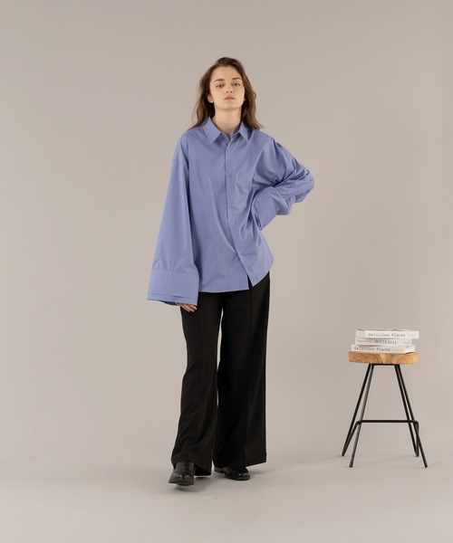 DOUBLE CUFFS FLARE SHIRT/ダブルカフスフレアシャツ（シャツ/ブラウス