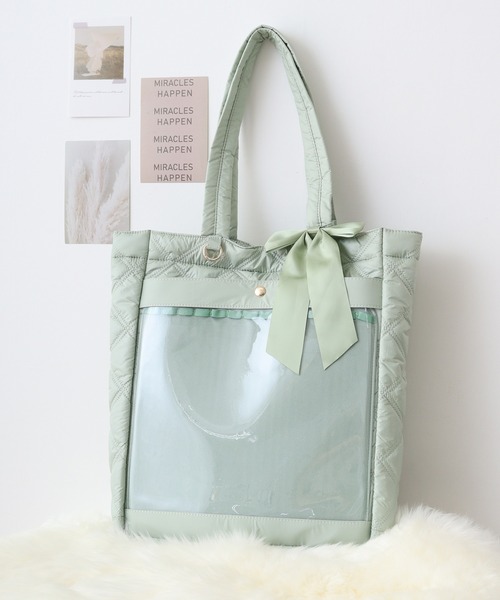 セール】前面クリア アクリルキーホルダー缶バッヂ トートバッグ