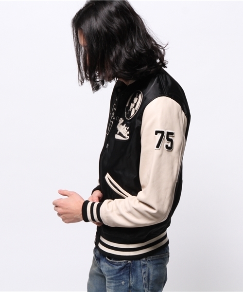 HYSTERIC GLAMOUR（ヒステリックグラマー）の「袖レザースタジャン