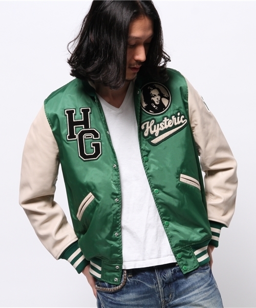 HYSTERIC GLAMOUR（ヒステリックグラマー）の「袖レザースタジャン