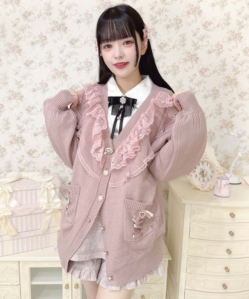 ROJITA（ロジータ）の「レースラッフルロングカーデ（カーディガン