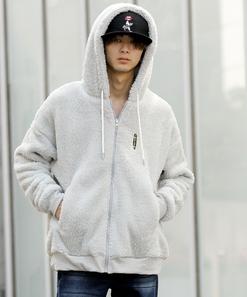 セール】【RE730】かわいいもこもこパーカーなみおくん両面ボア