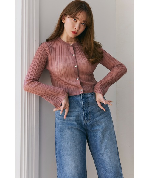 Random Ribbed Knit Cardigan（カーディガン/ボレロ）｜Her lip to