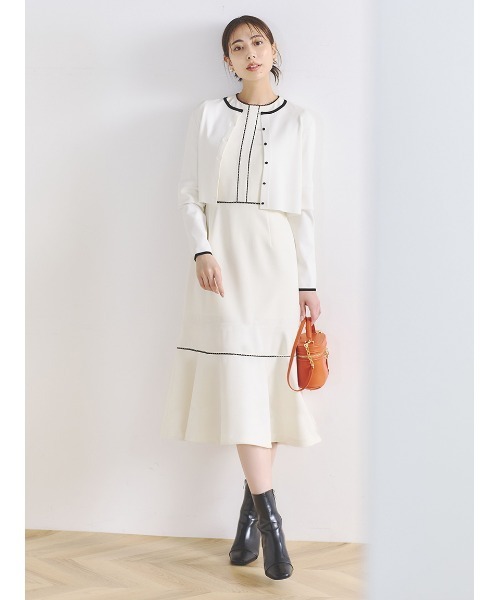 CELFORD（セルフォード）の「レースラインWクロスワンピース