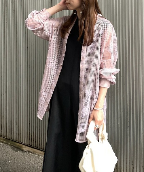 Ameri（アメリ）の「MEDI CROSS STITCH LIKE SHIRT（シャツ/ブラウス