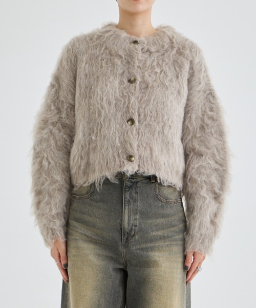 CLANE（クラネ）の「【CLANE/クラネ】SHAGGY SHORT CARDIGAN/シャギー