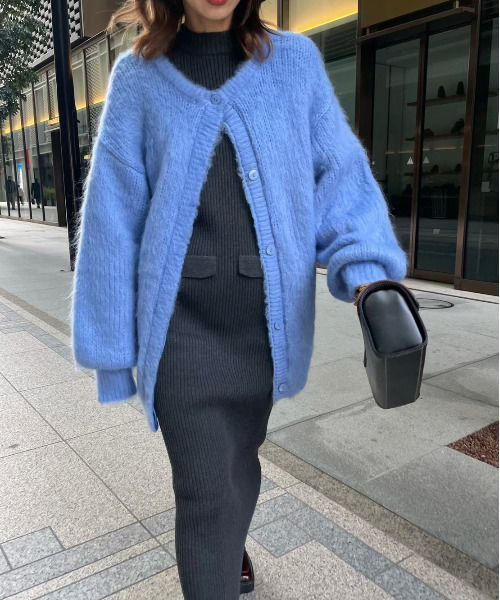 Ameri（アメリ）の「2WAY MOHAIR SHAGGY KNIT（カーディガン/ボレロ