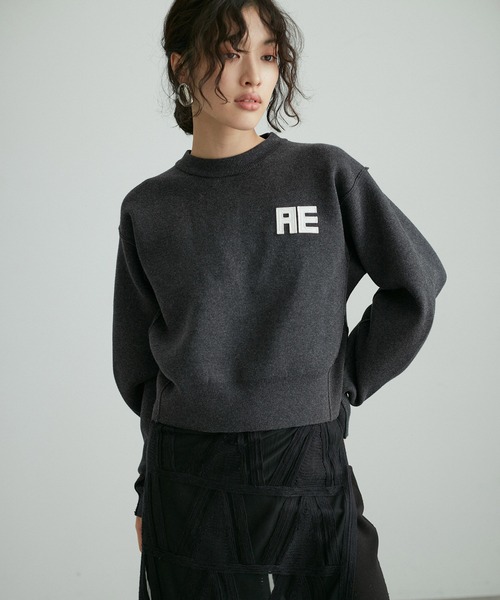 サステナブル・洗える】フェルト刺しゅうニットプルオーバー（ニット