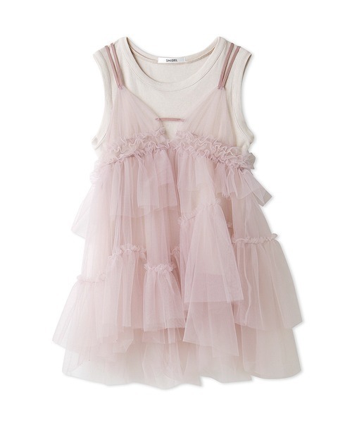 SNIDEL（スナイデル）の「チュールキャミレイヤードトップス（Tシャツ