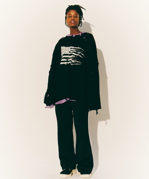 KAMIYA（カミヤ）の「Destroyed Long Sleeve Knit T-shirt（ニット