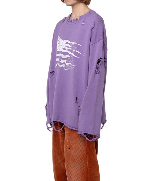 KAMIYA（カミヤ）の「Destroyed Long Sleeve Knit T-shirt（ニット