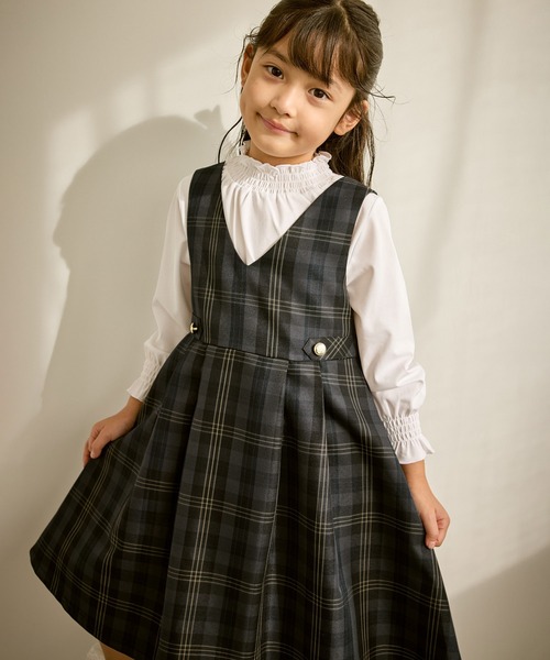 KIDS/キッズ】フレアタックジャンパースカート/セレモニー対応
