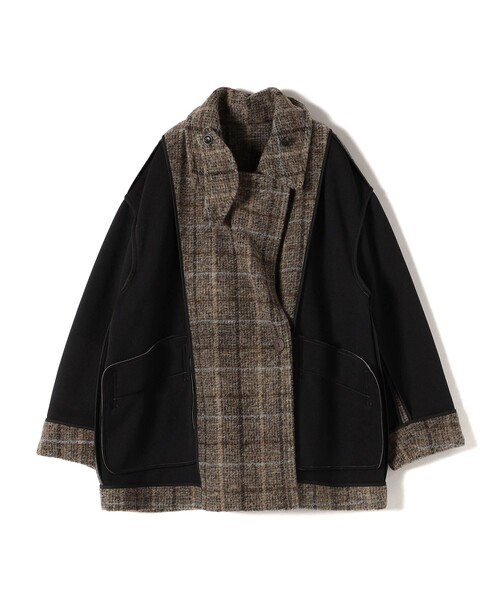 SHIPS（シップス）の「スライバー チェック ショート Pコート