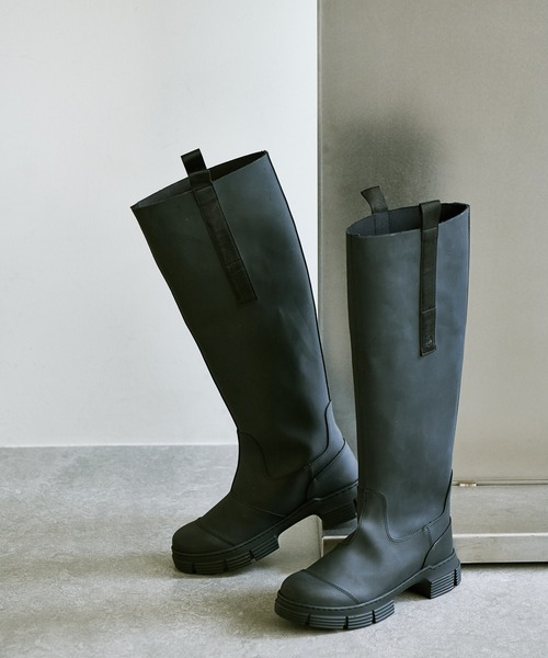 GANNI（ガニー）の「【GANNI】リサイクルラバーロングブーツ（ブーツ