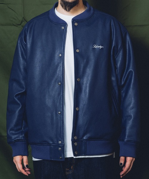 Subciety（サブサエティ）の「FAKE LEATHER STADIUM JKT（スタジャン