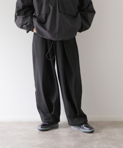 ANGLAN / アングラン】Valley Tuck Sweat Balloon Pants（スウェット