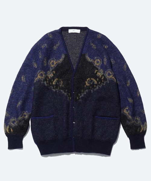 TOGA PULLA(トーガプルラ)】モヘアジャガードニットカーディガン