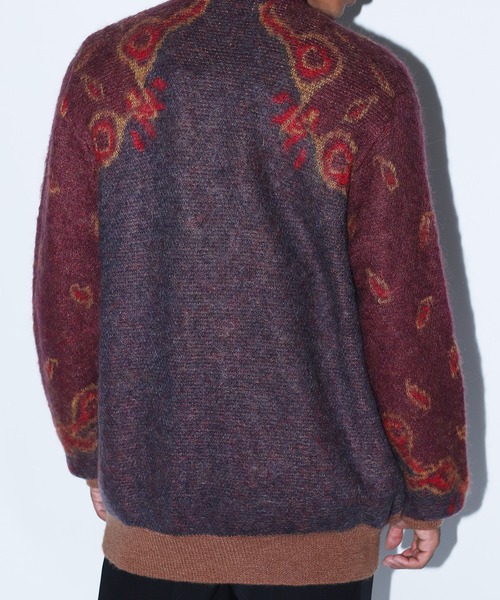 TOGA PULLA(トーガプルラ)】モヘアジャガードニットカーディガン